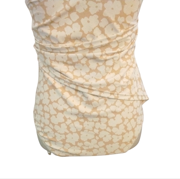 CORAL REEF | PALM BEACH Women's One Piece Swimsuit Tan & White Bathing Suit L - Picture 6 of 11